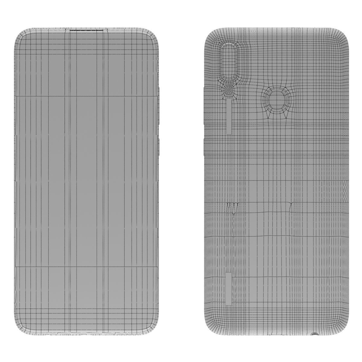 Huawei P Smart 2019 Aurora Blue 3D model_17