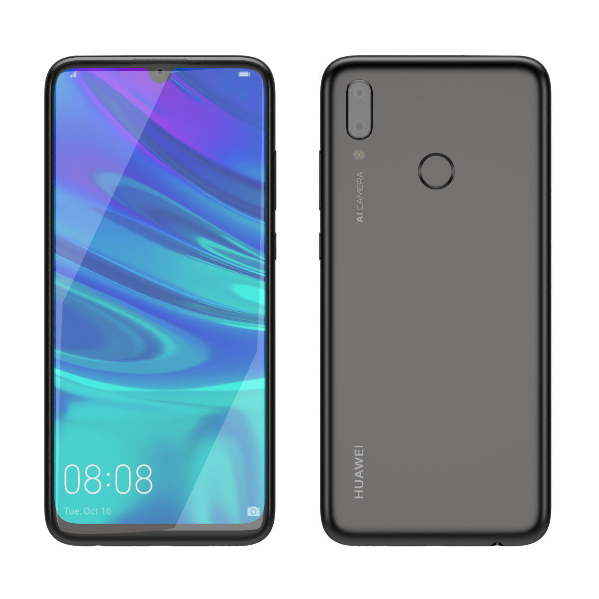 Huawei P Smart 2019 Black 3D model_1