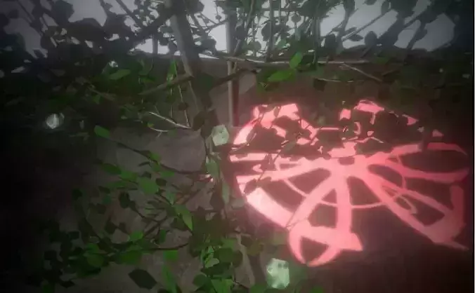 Witchcraft tree with circle in middle of it