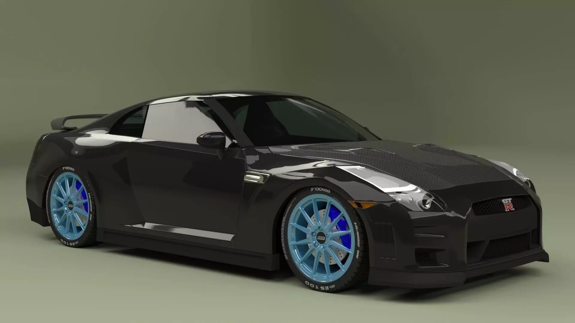 Nissan GTR 3D model_0