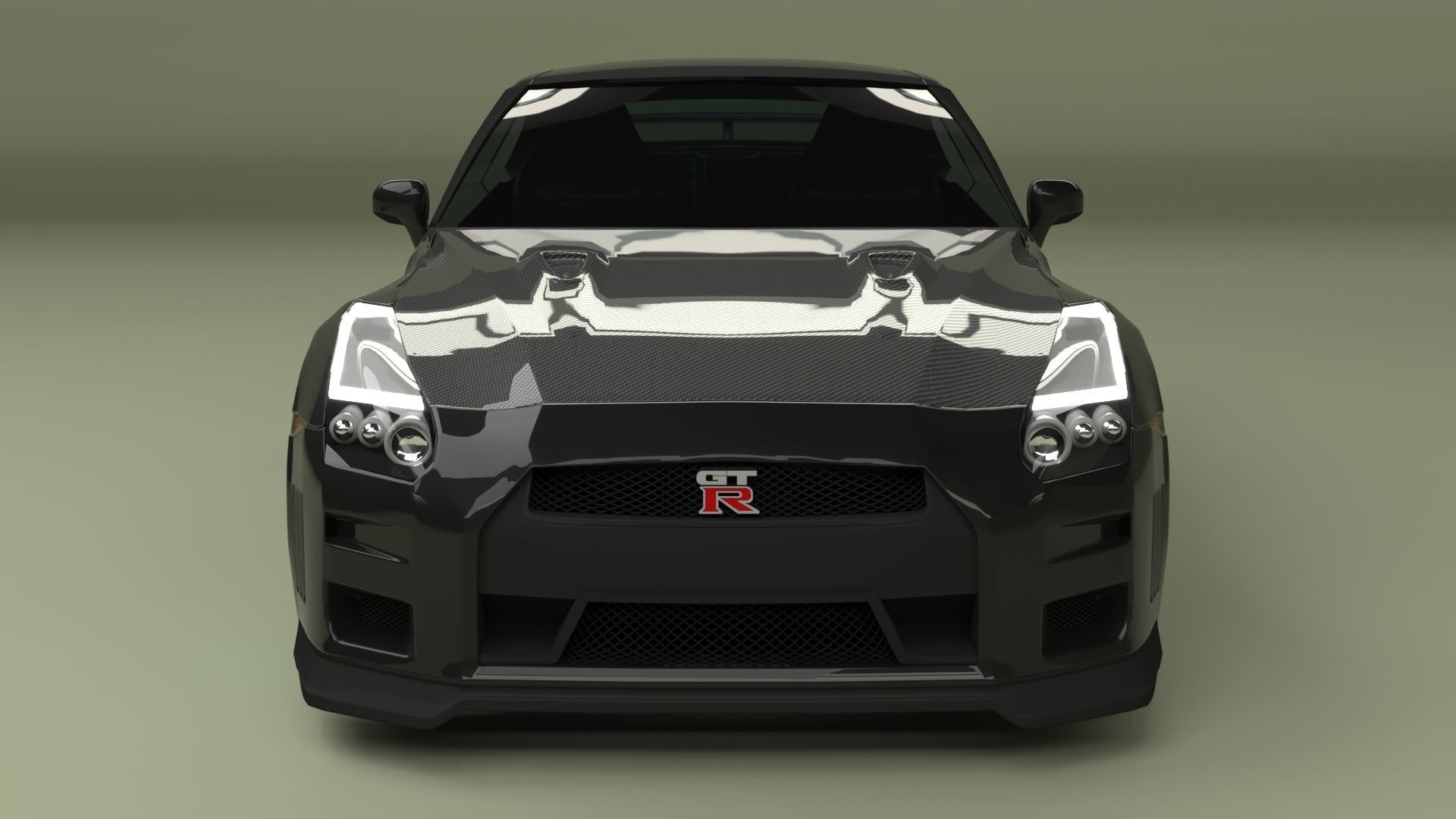 Nissan GTR 3D model_1