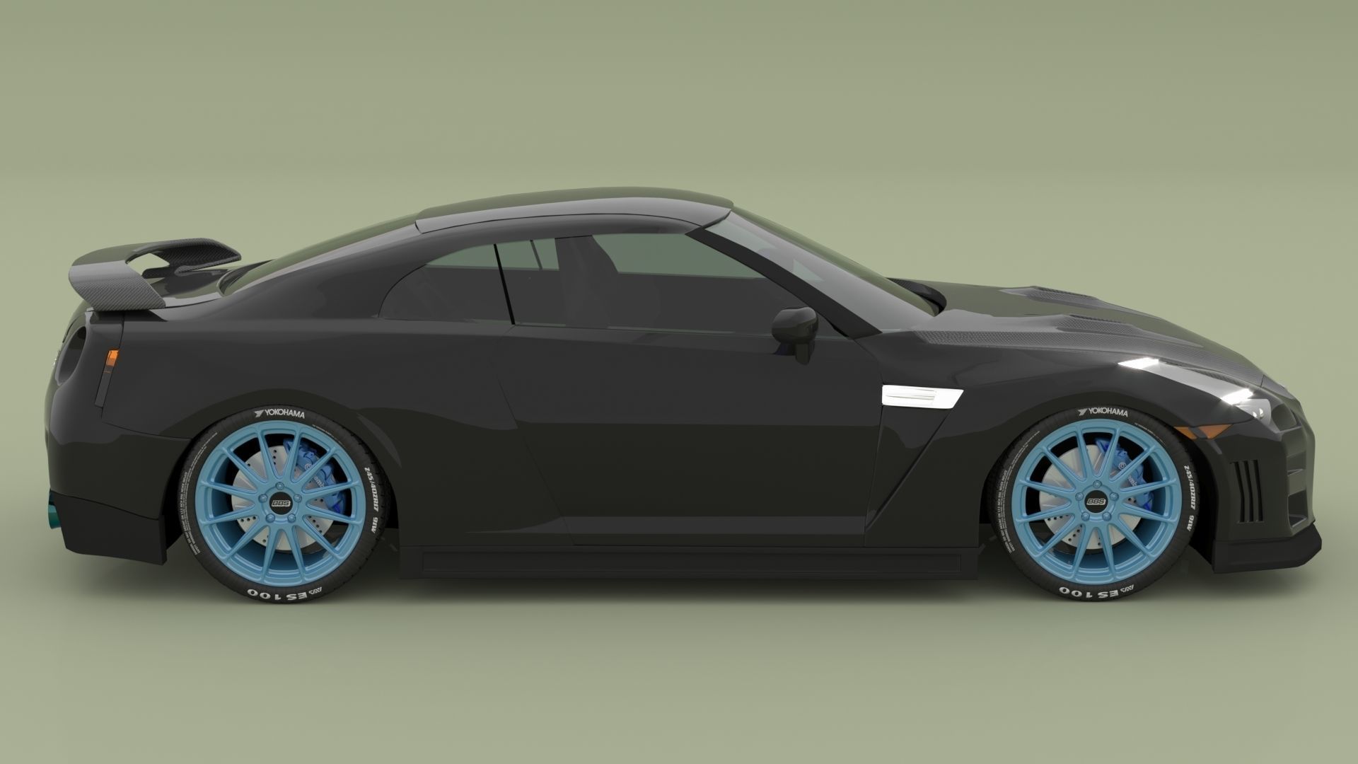 Nissan GTR 3D model_2