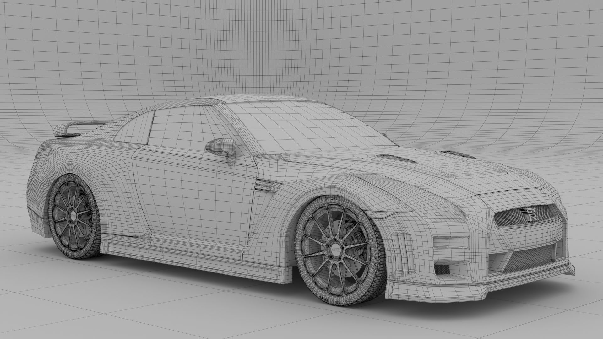 Nissan GTR 3D model_5