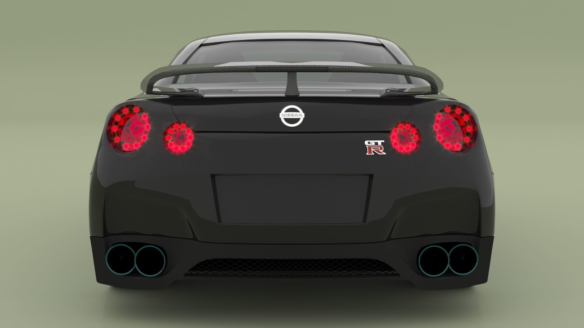 Nissan GTR 3D model_3