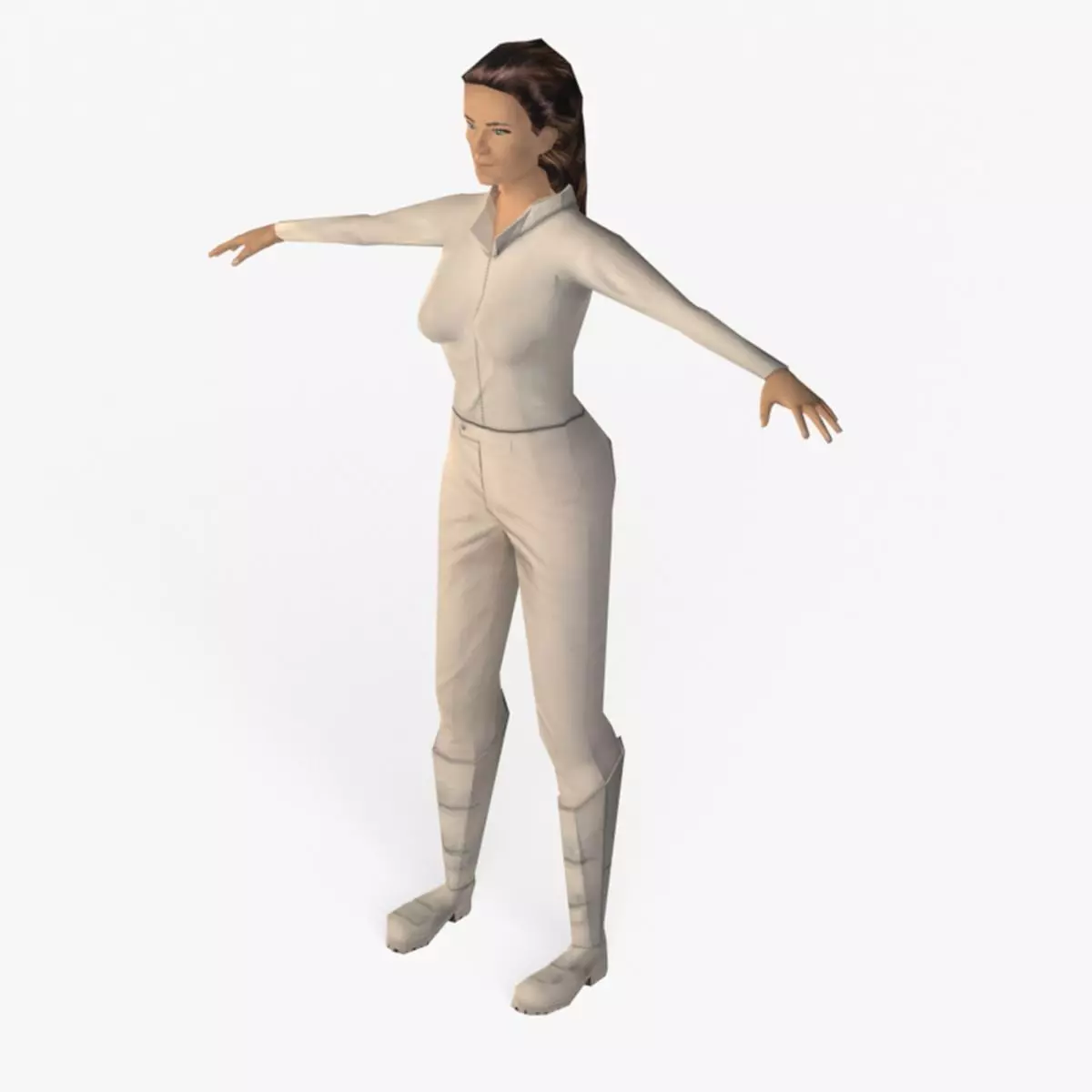 Low Poly Scifi Girl Low-poly 3D model