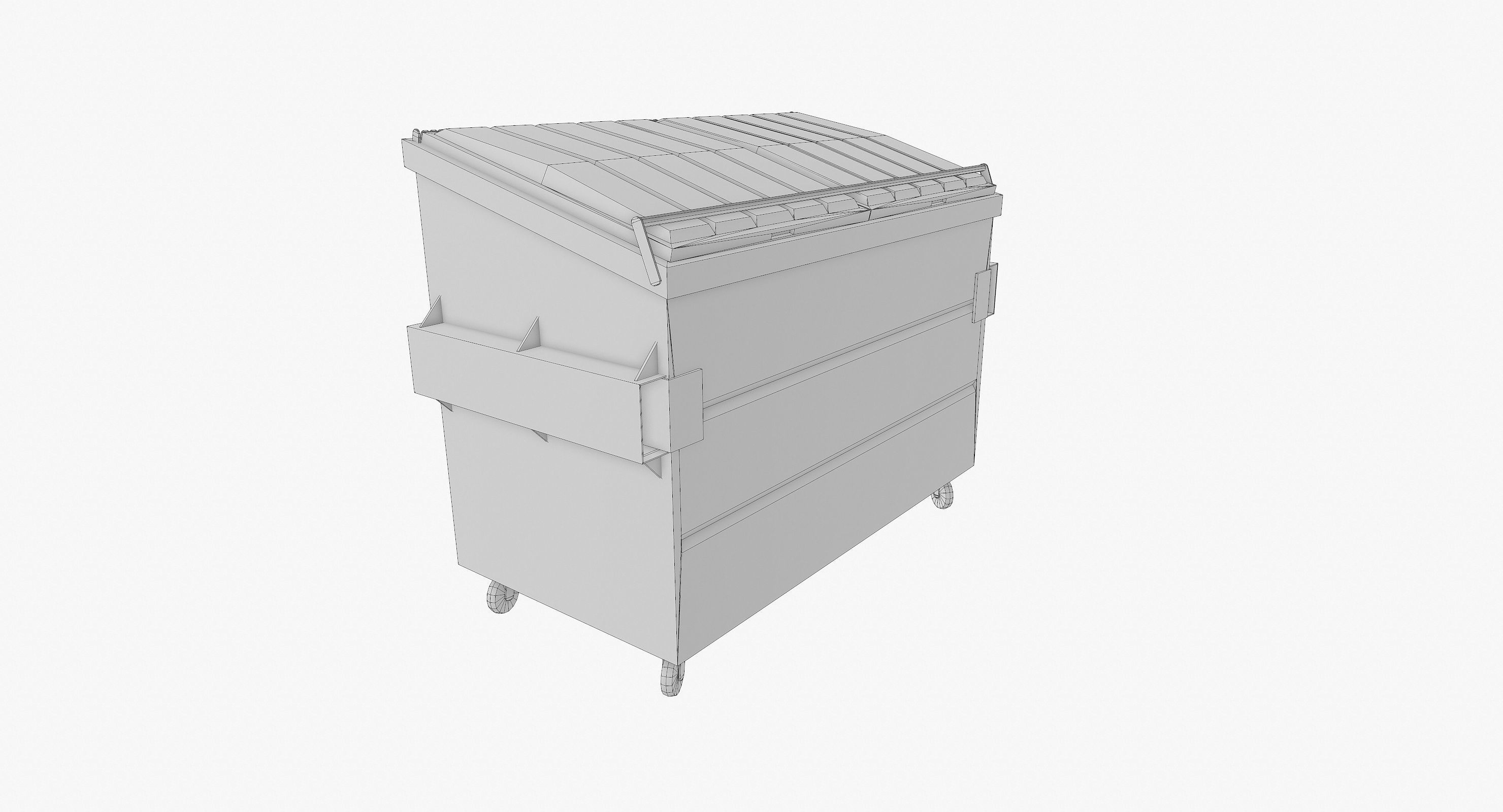 Garbage Dumpster Low-poly 3D model_10
