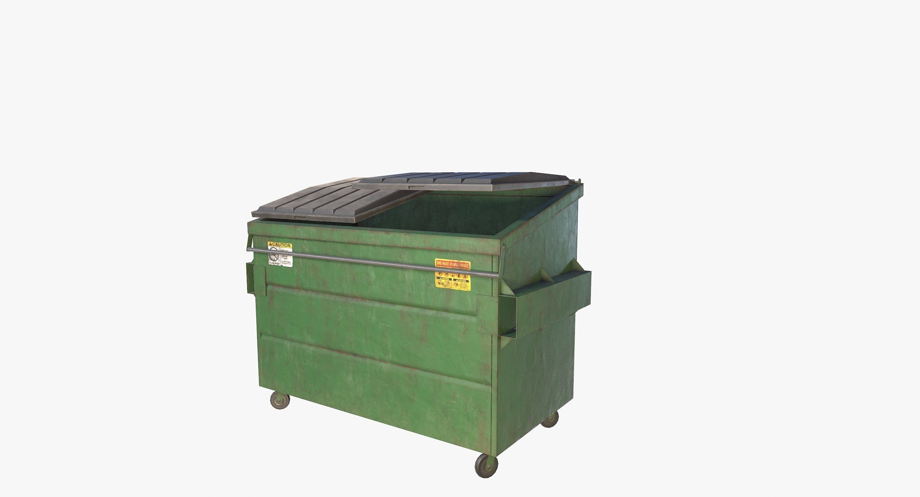 Garbage Dumpster Low-poly 3D model_8