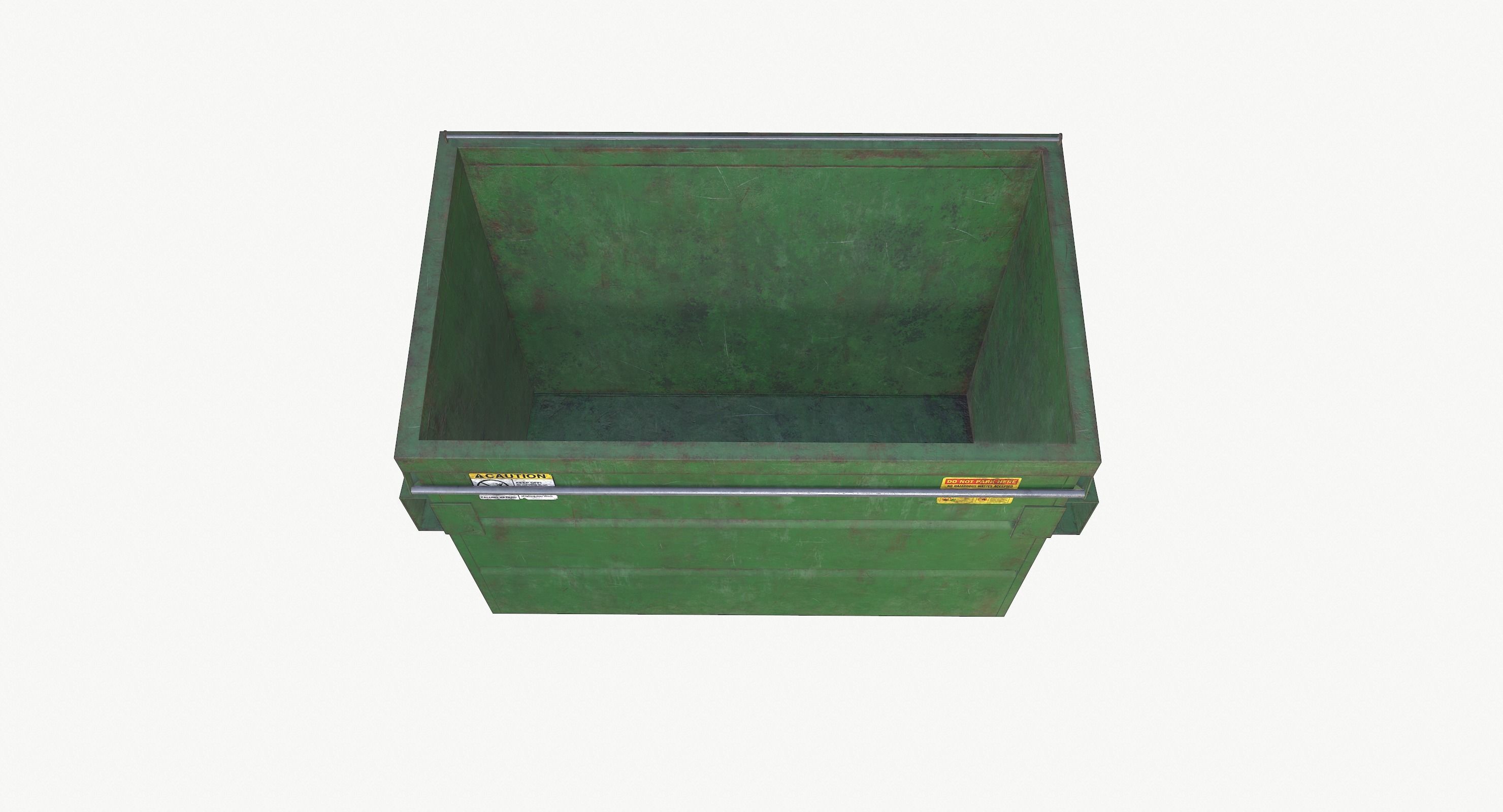 Garbage Dumpster Low-poly 3D model_4