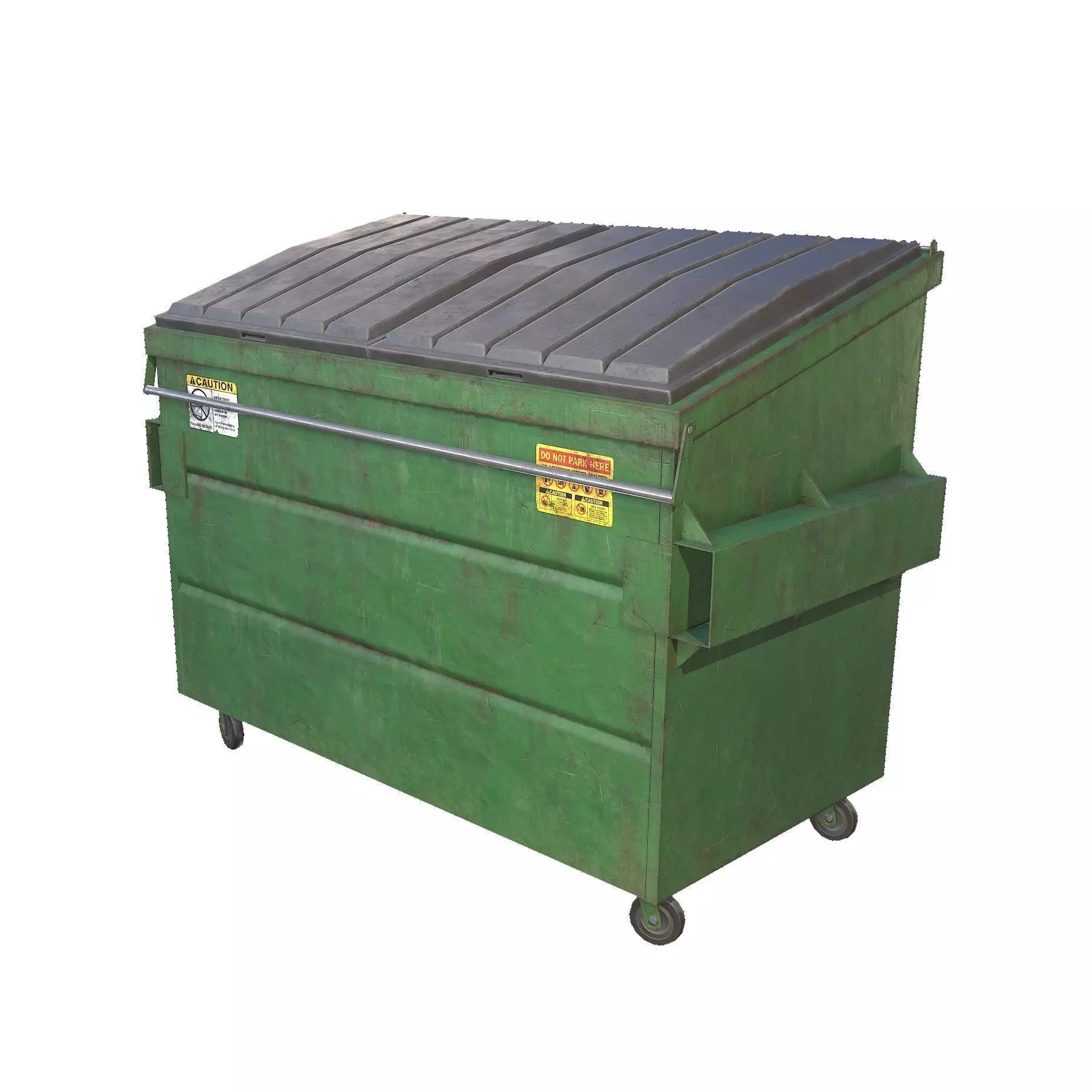 Garbage Dumpster Low-poly 3D model_0