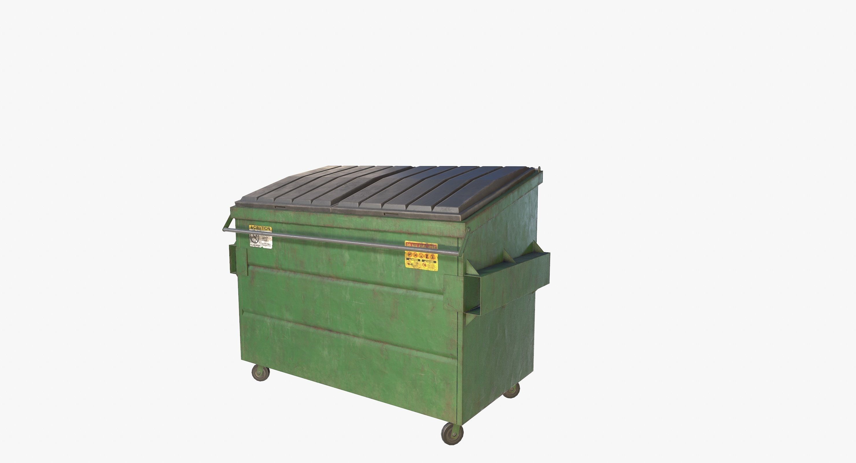 Garbage Dumpster Low-poly 3D model_9