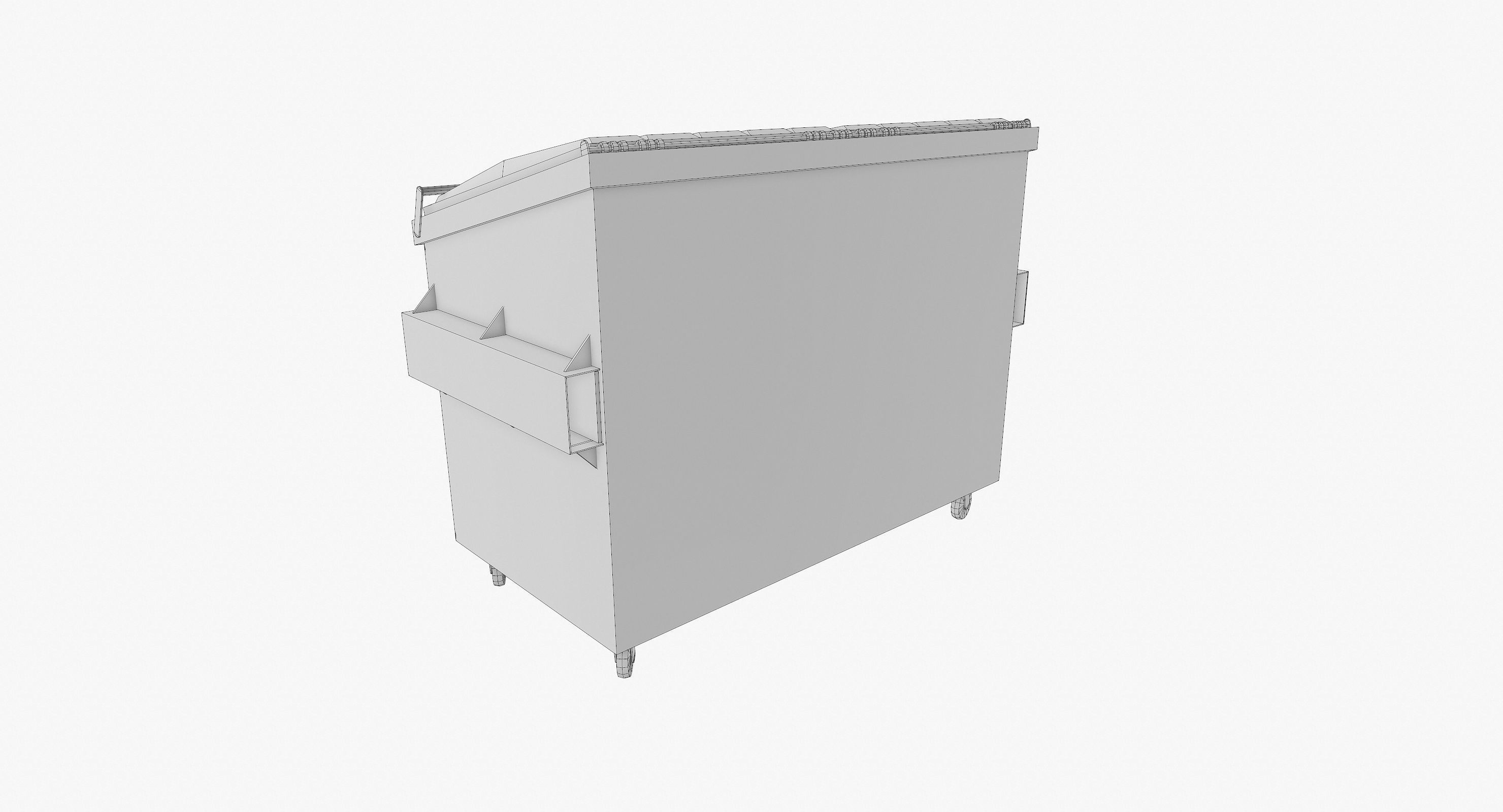 Garbage Dumpster Low-poly 3D model_11