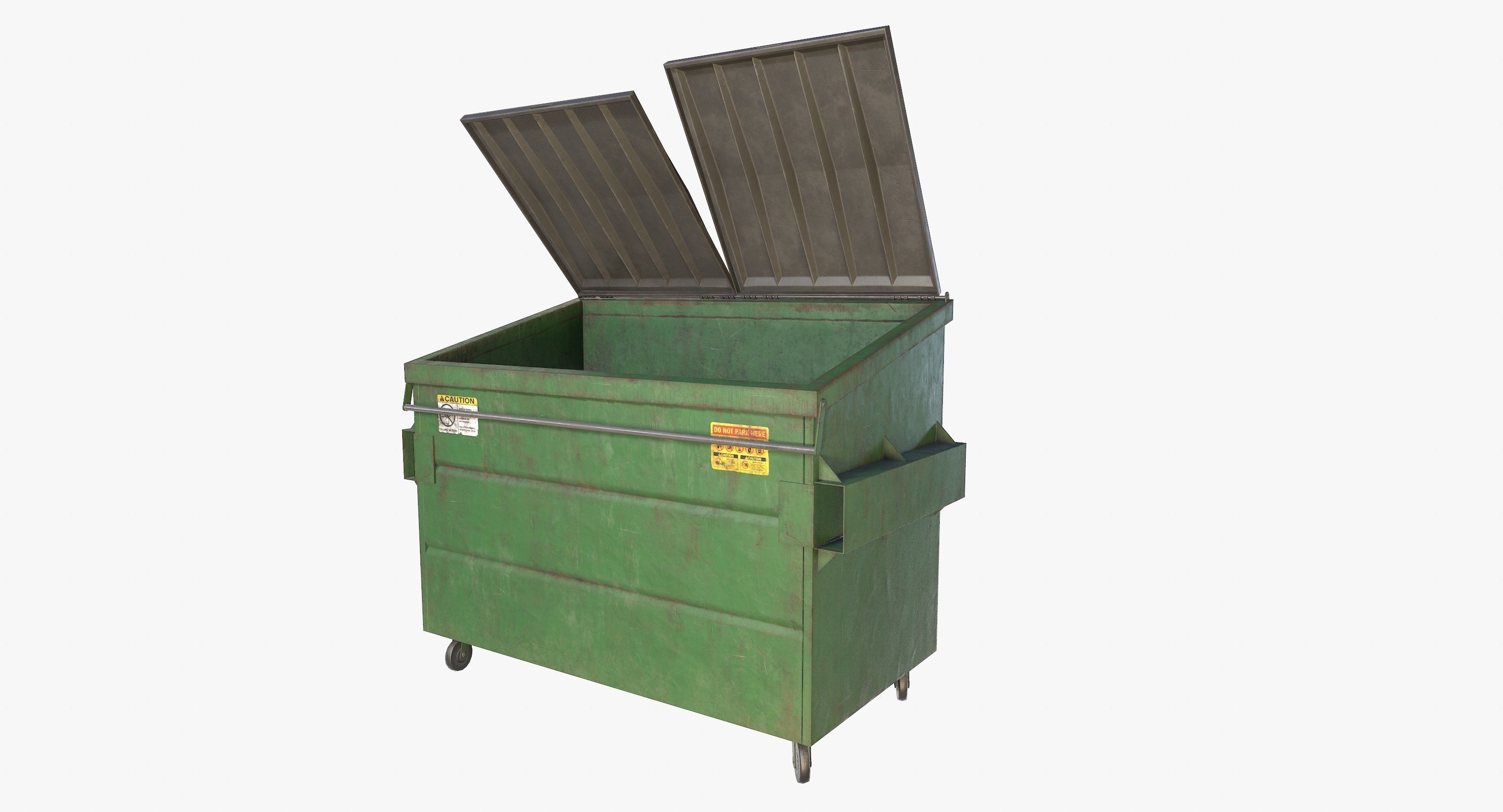 Garbage Dumpster Low-poly 3D model_7