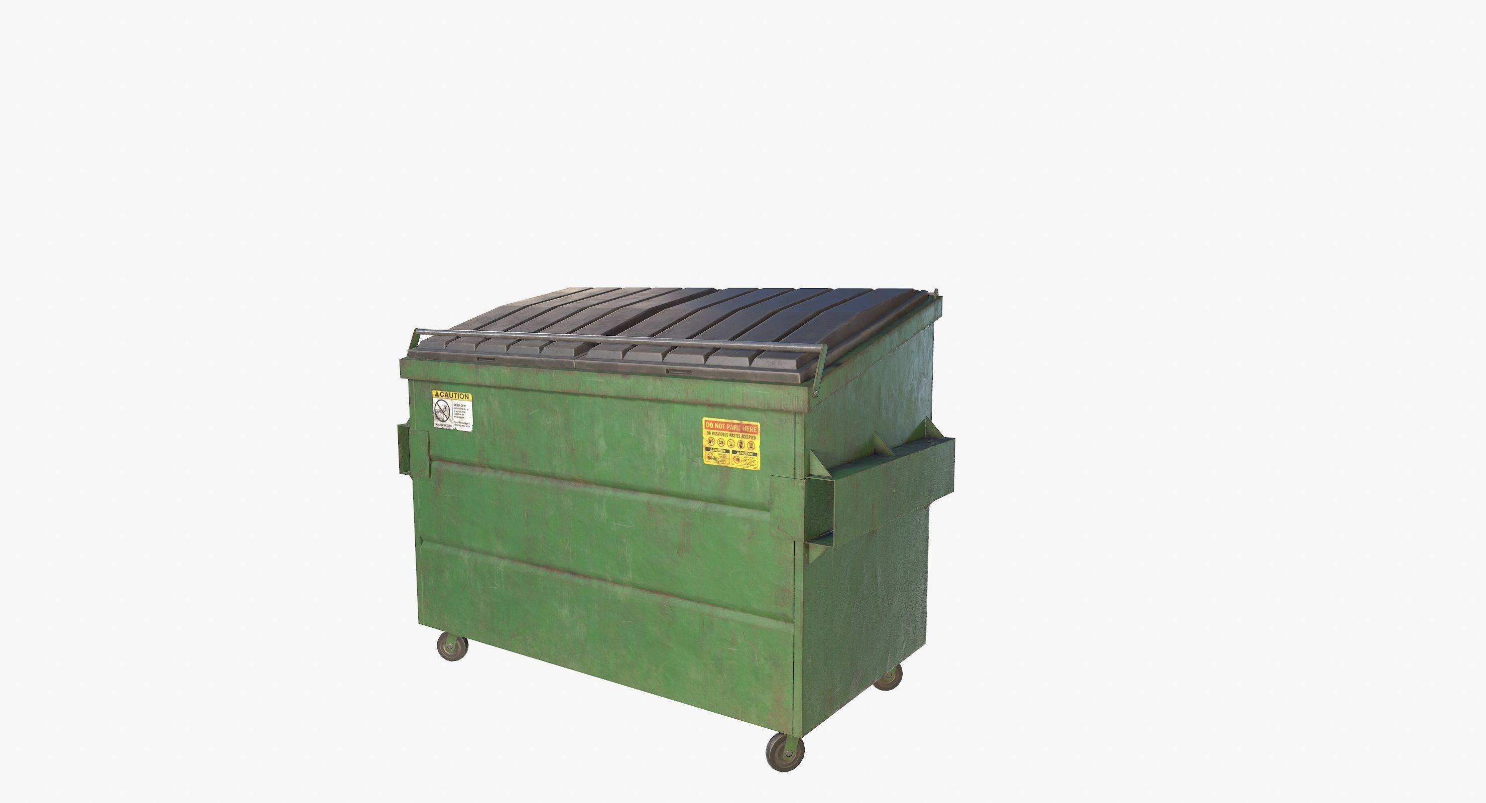 Garbage Dumpster Low-poly 3D model_2