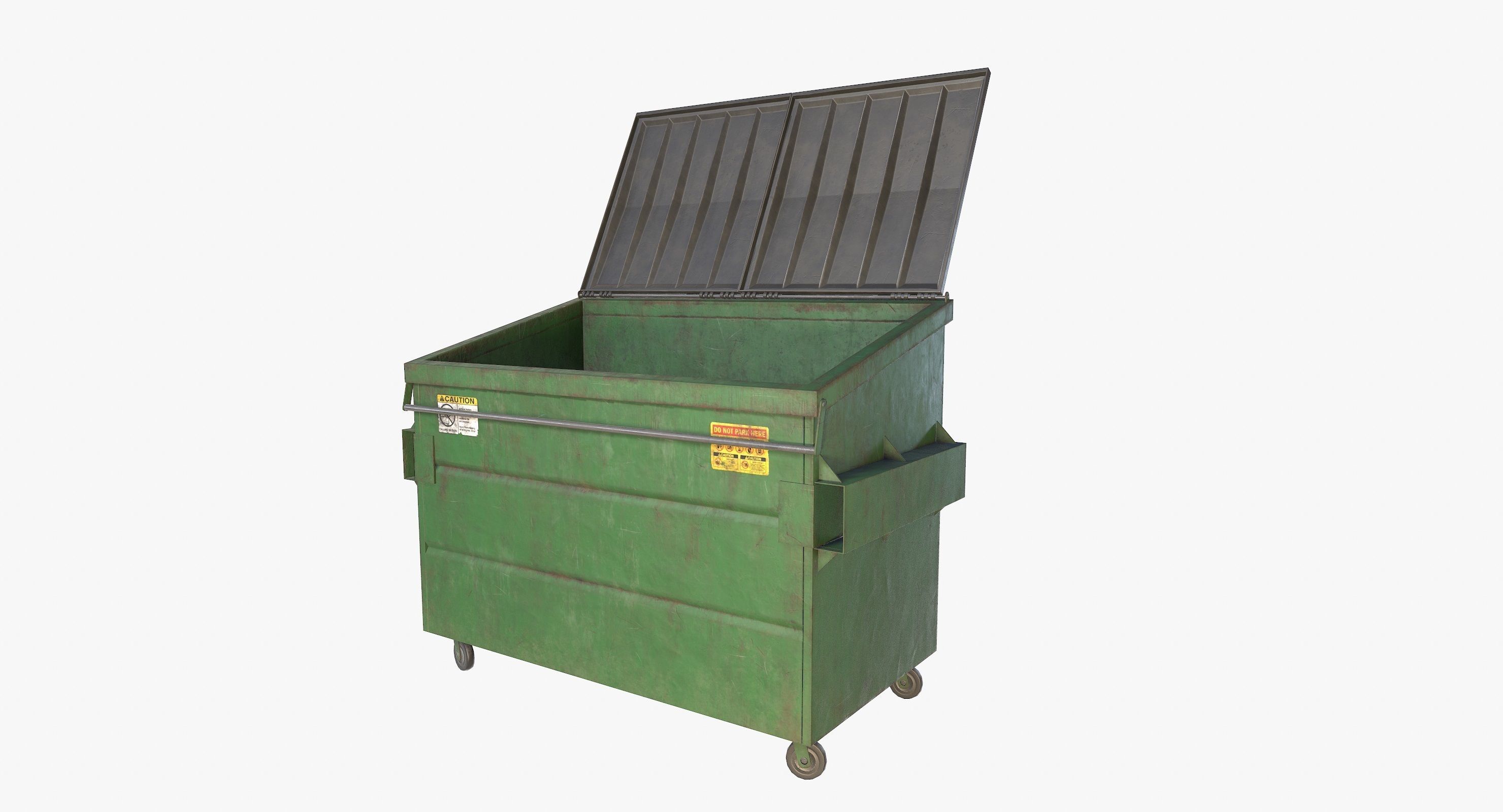 Garbage Dumpster Low-poly 3D model_6