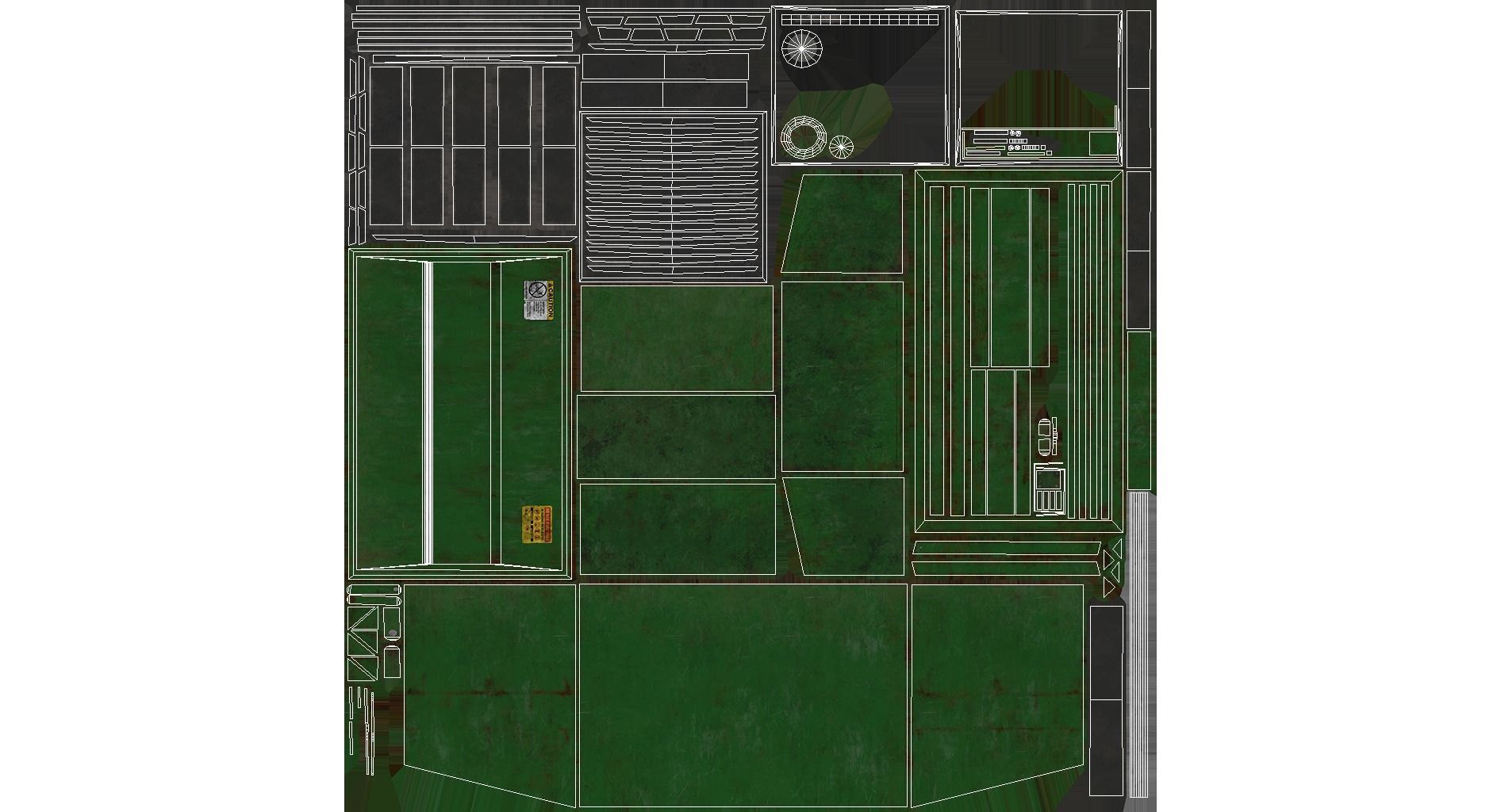 Garbage Dumpster Low-poly 3D model_13