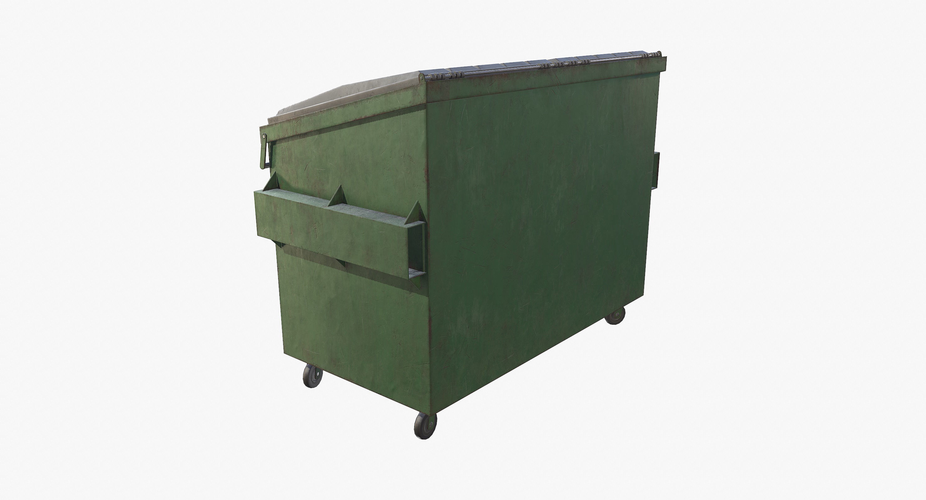 Garbage Dumpster Low-poly 3D model_3