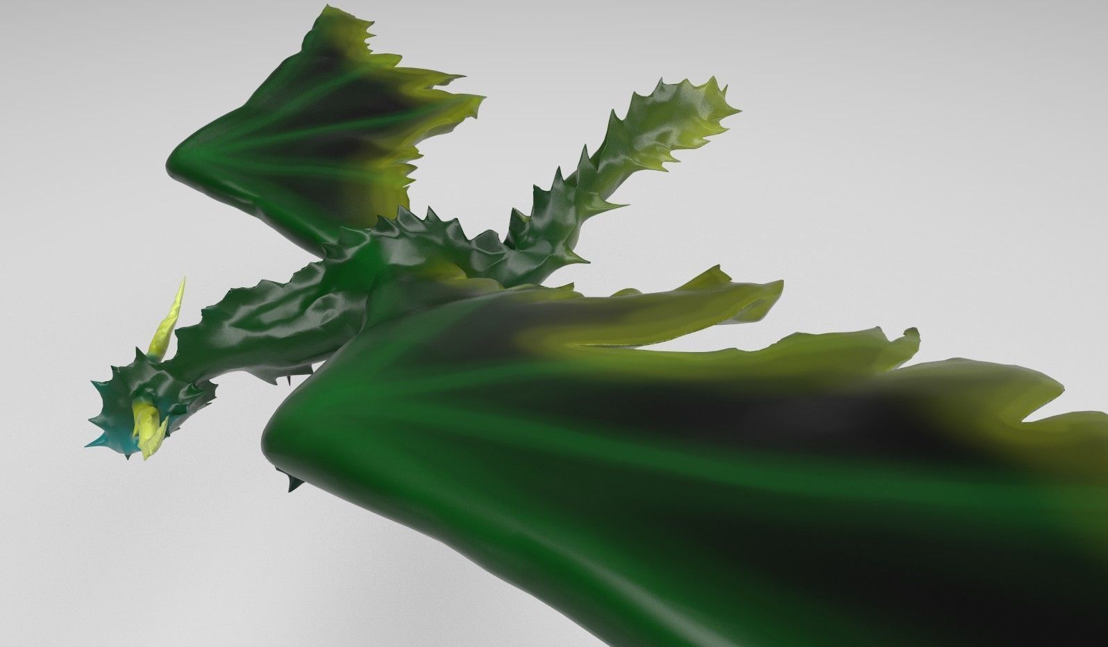 Dragon v2 UV mapped lowpoly textured Free low-poly 3D model_1