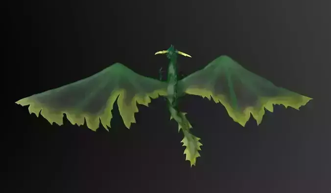 Dragon v2 UV mapped lowpoly textured 