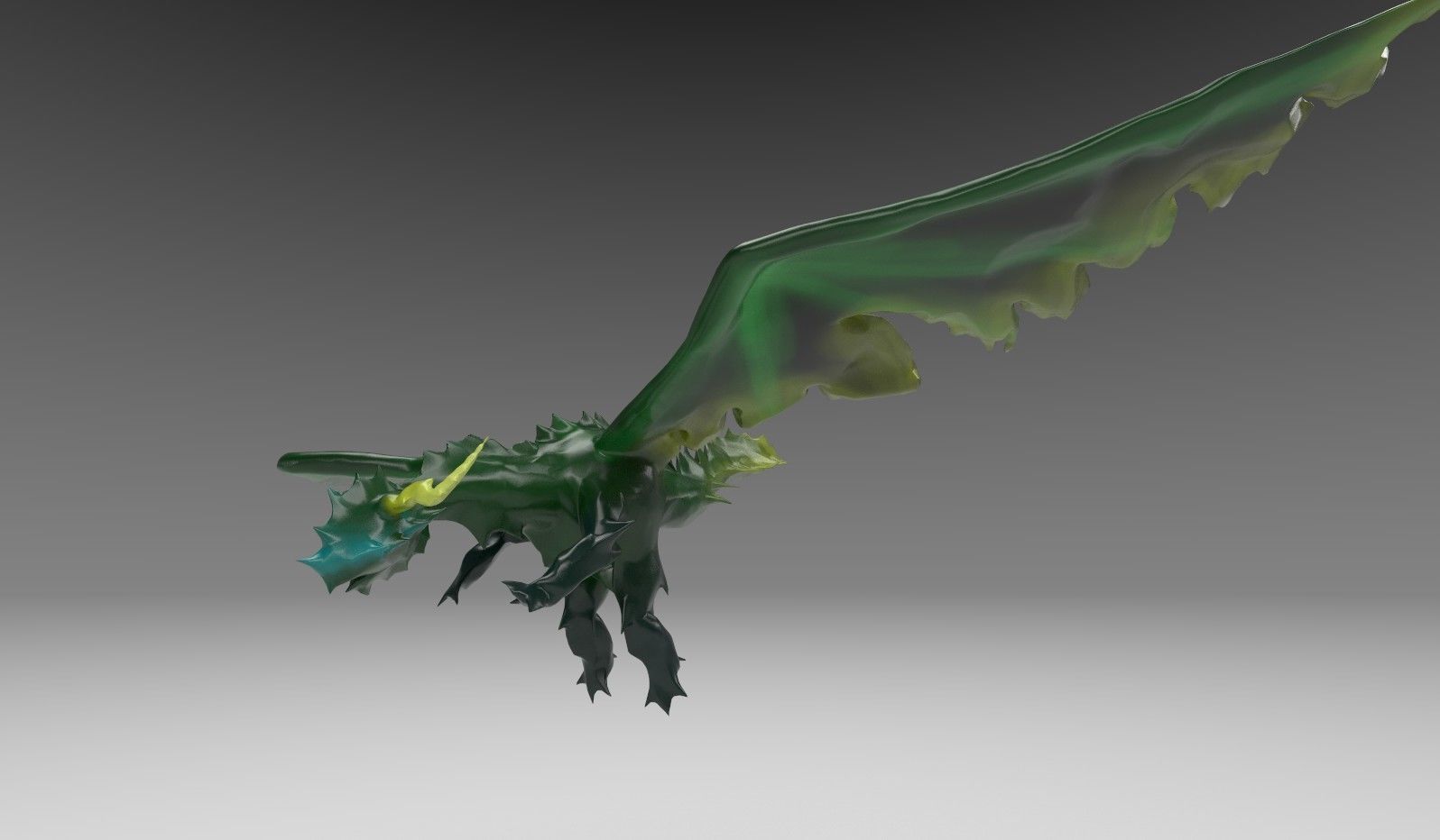 Dragon v2 UV mapped lowpoly textured Free low-poly 3D model_7