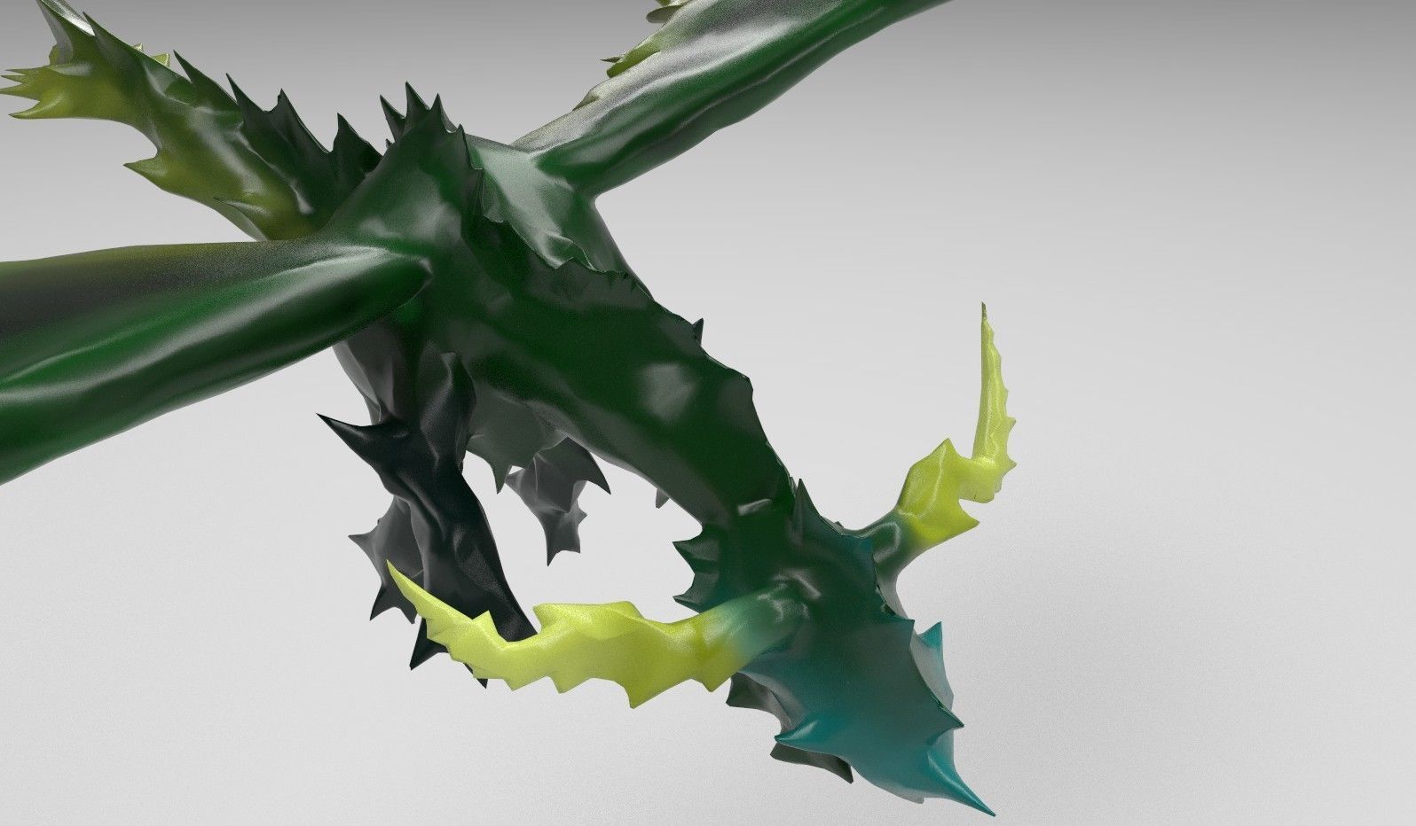 Dragon v2 UV mapped lowpoly textured Free low-poly 3D model_10