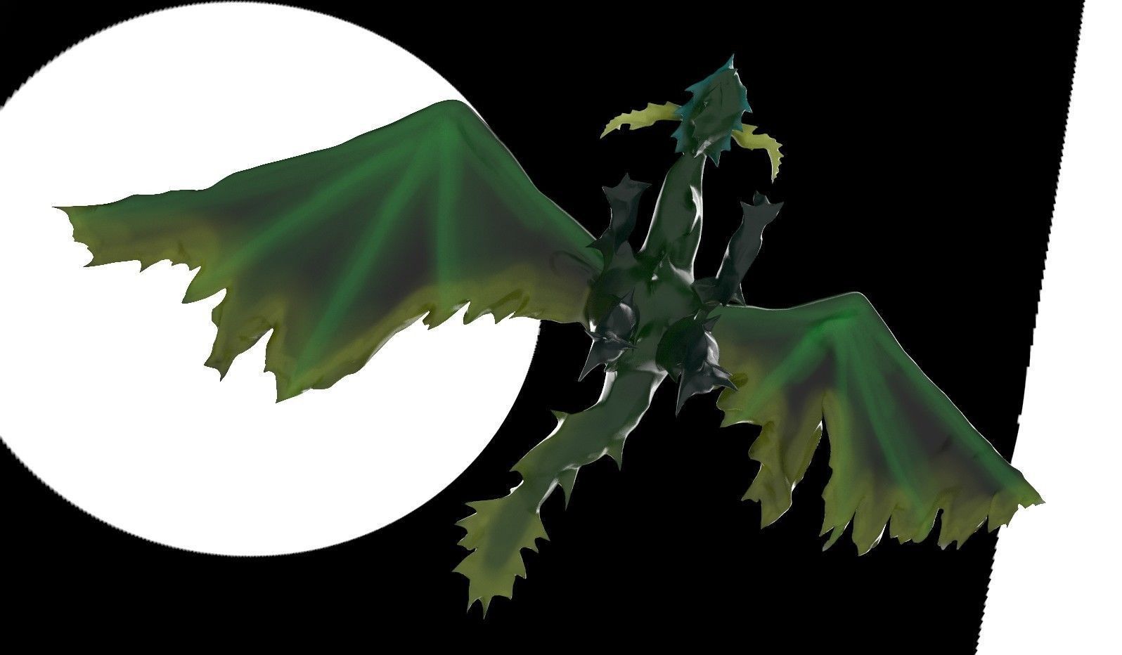 Dragon v2 UV mapped lowpoly textured Free low-poly 3D model_2