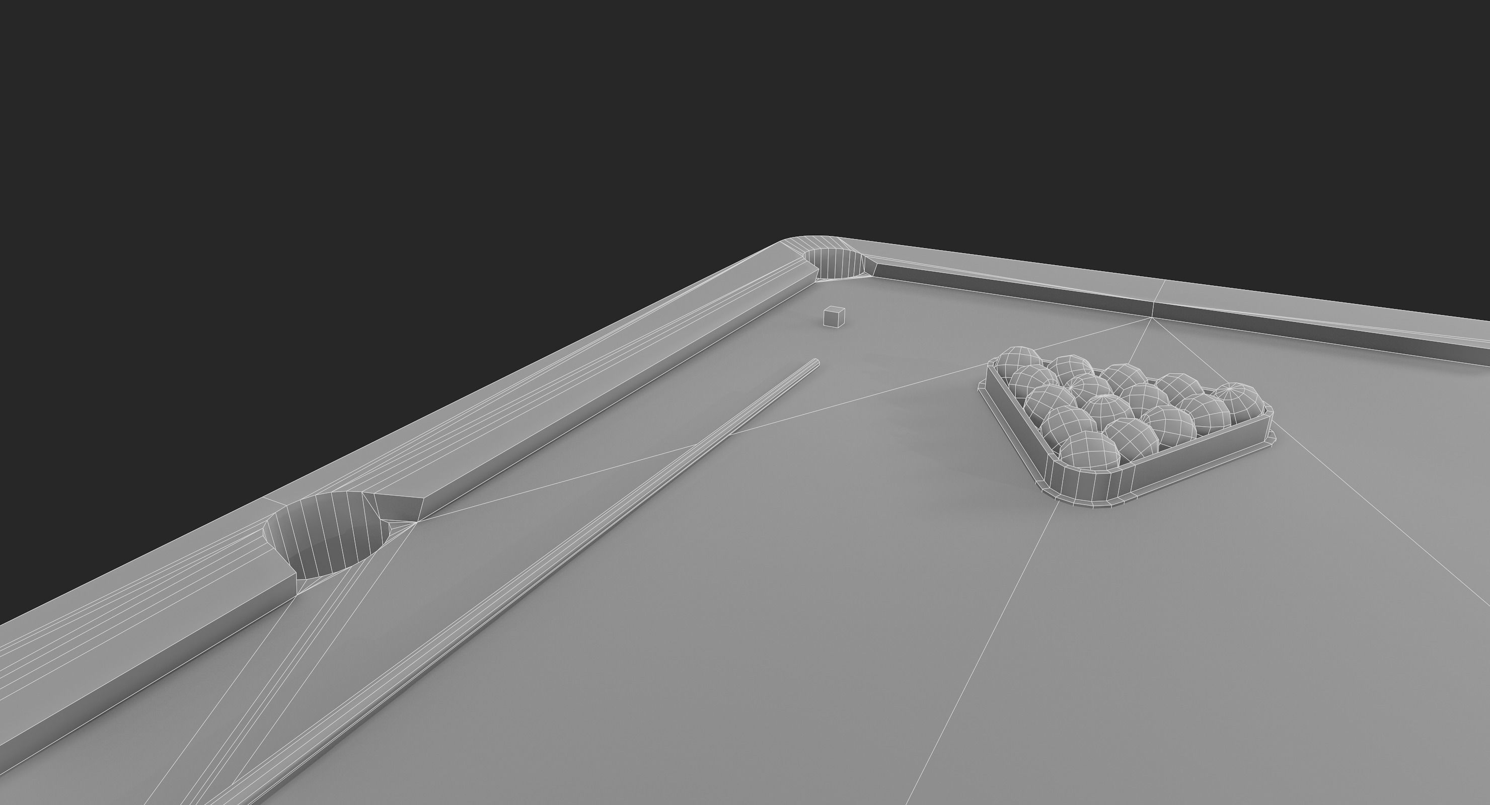 Pool Table Low-poly 3D model_21