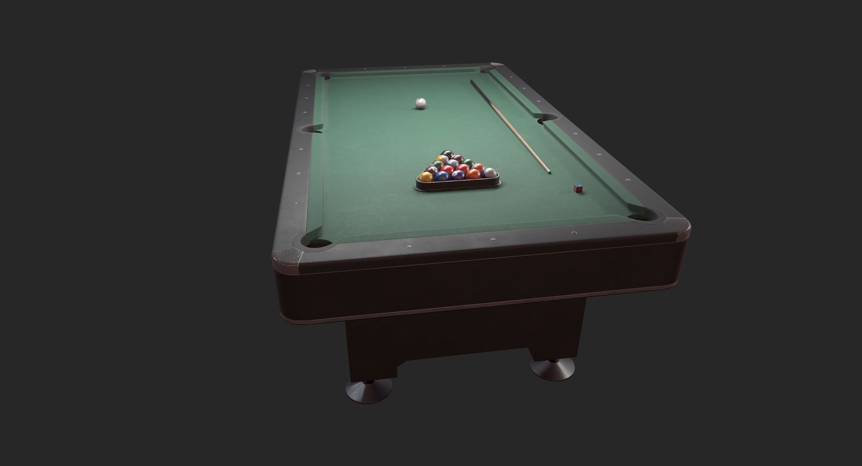 Pool Table Low-poly 3D model_10
