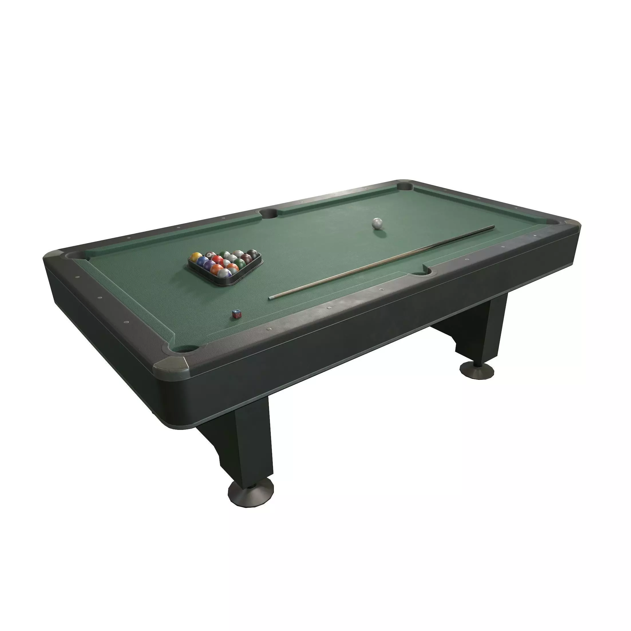 Pool Table Low-poly 3D model_0