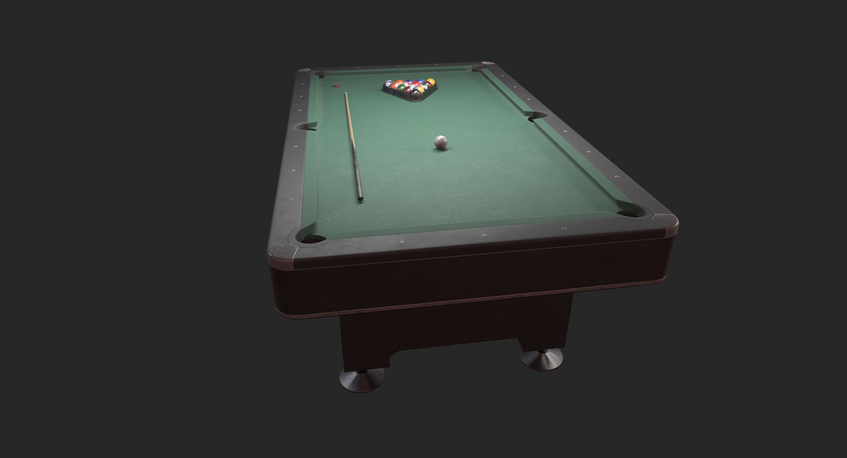Pool Table Low-poly 3D model_9
