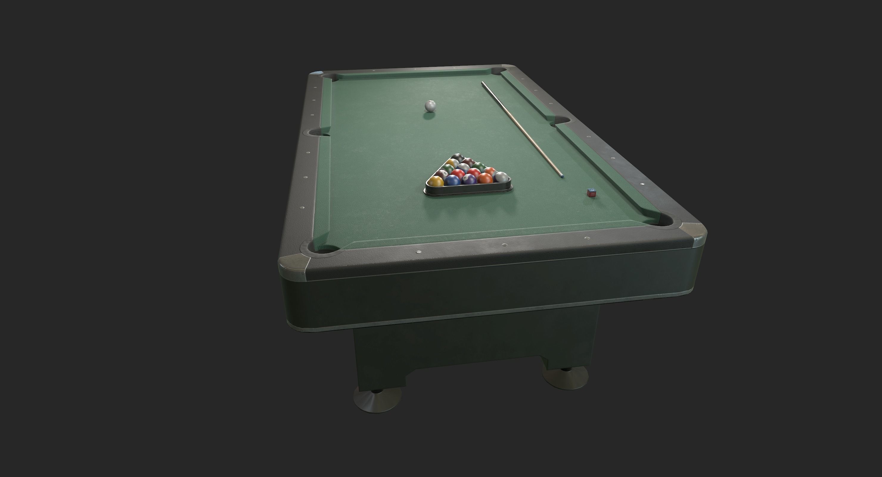 Pool Table Low-poly 3D model_1
