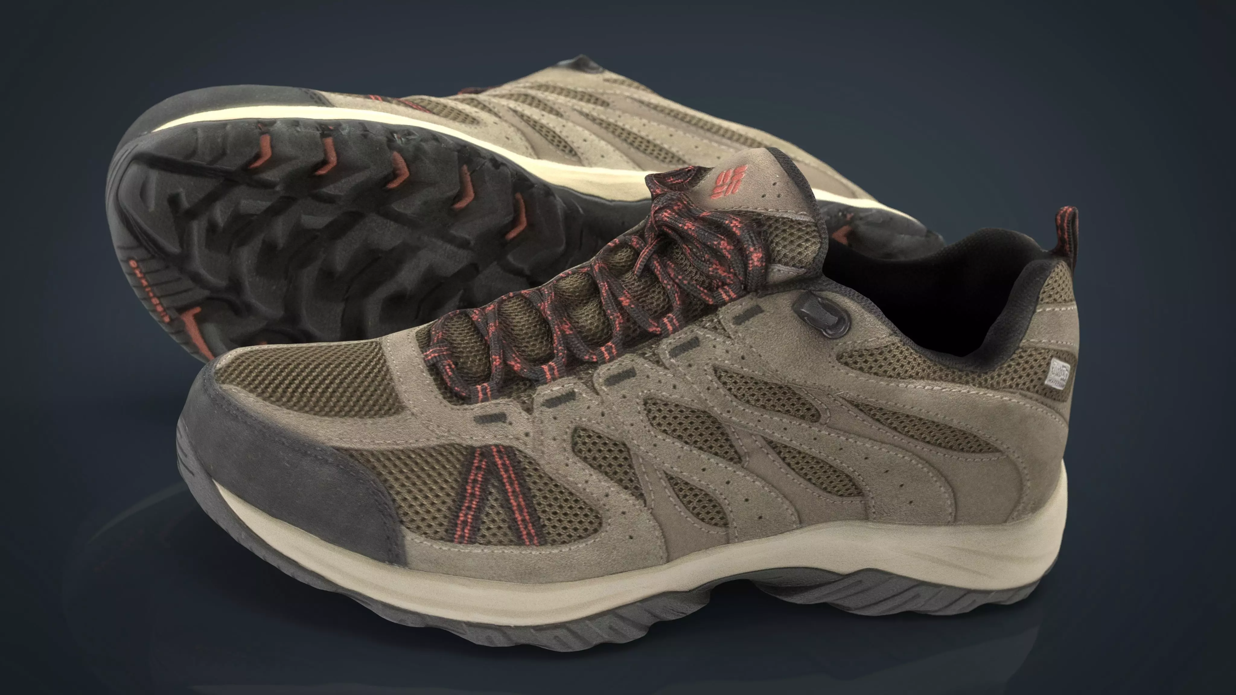 Hiking shoes Low-poly 3D model