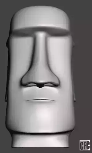 Easter Island head - 3d model for CNC 3D print model