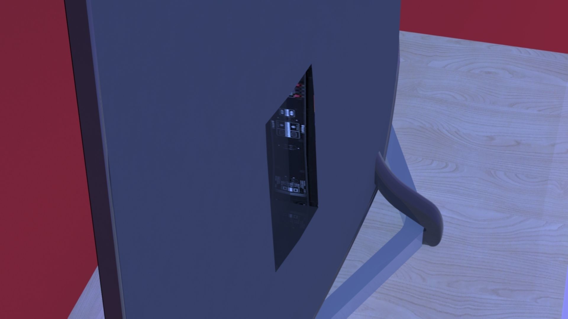 Curved TV Low-poly 3D model_7