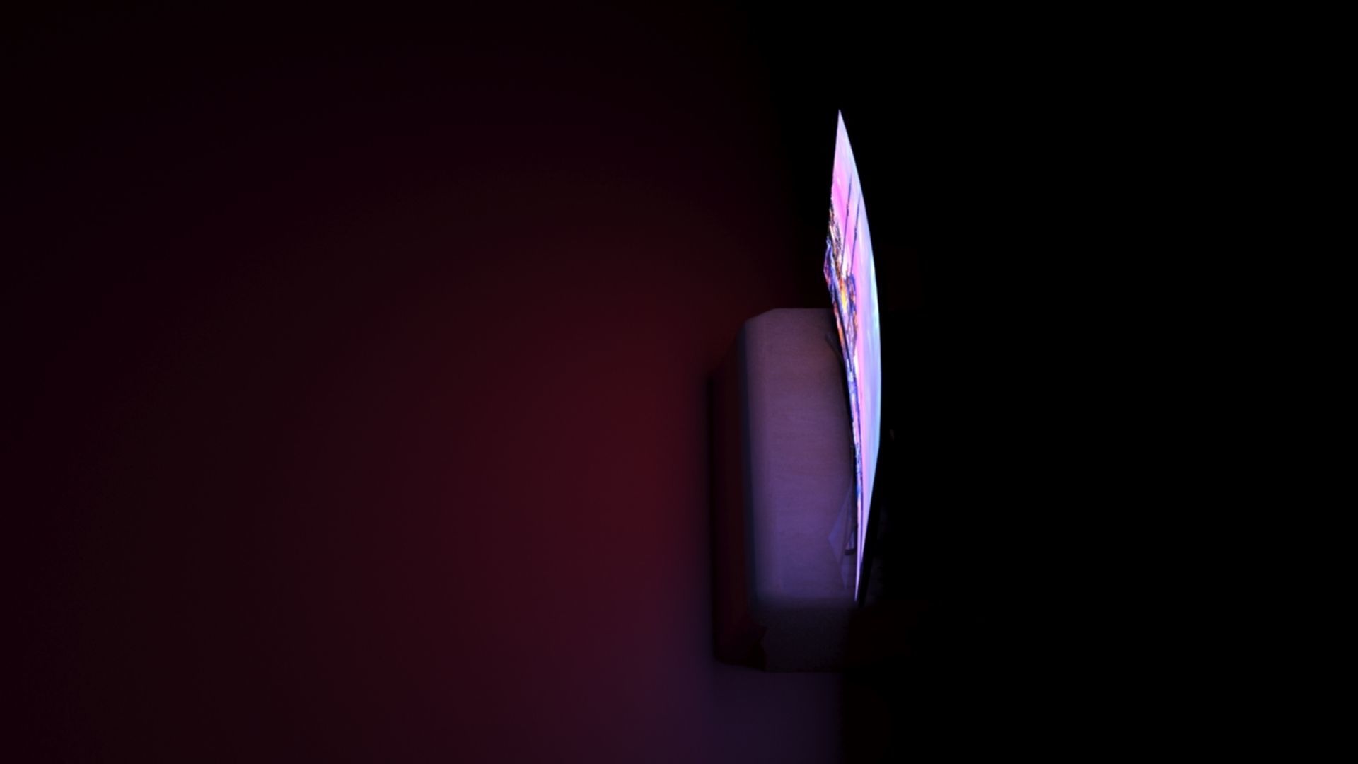 Curved TV Low-poly 3D model_2