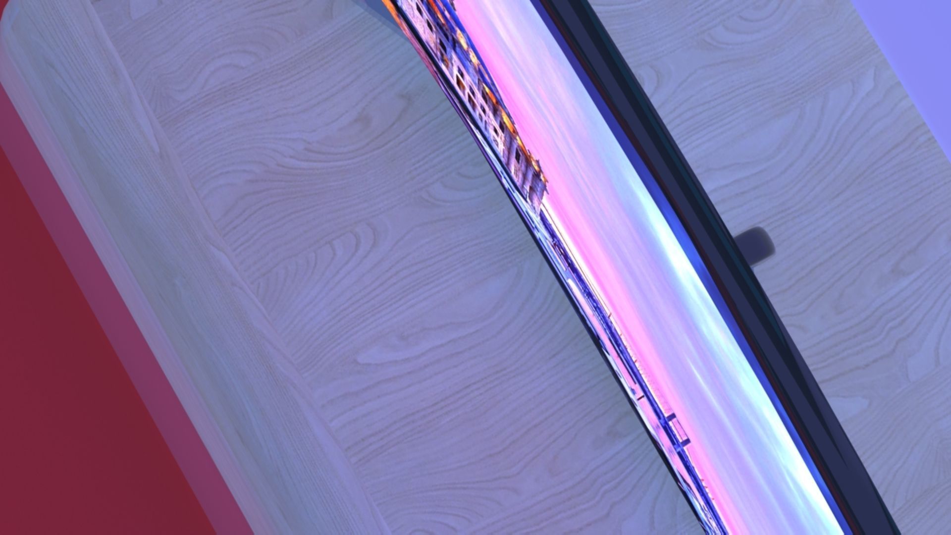 Curved TV Low-poly 3D model_6