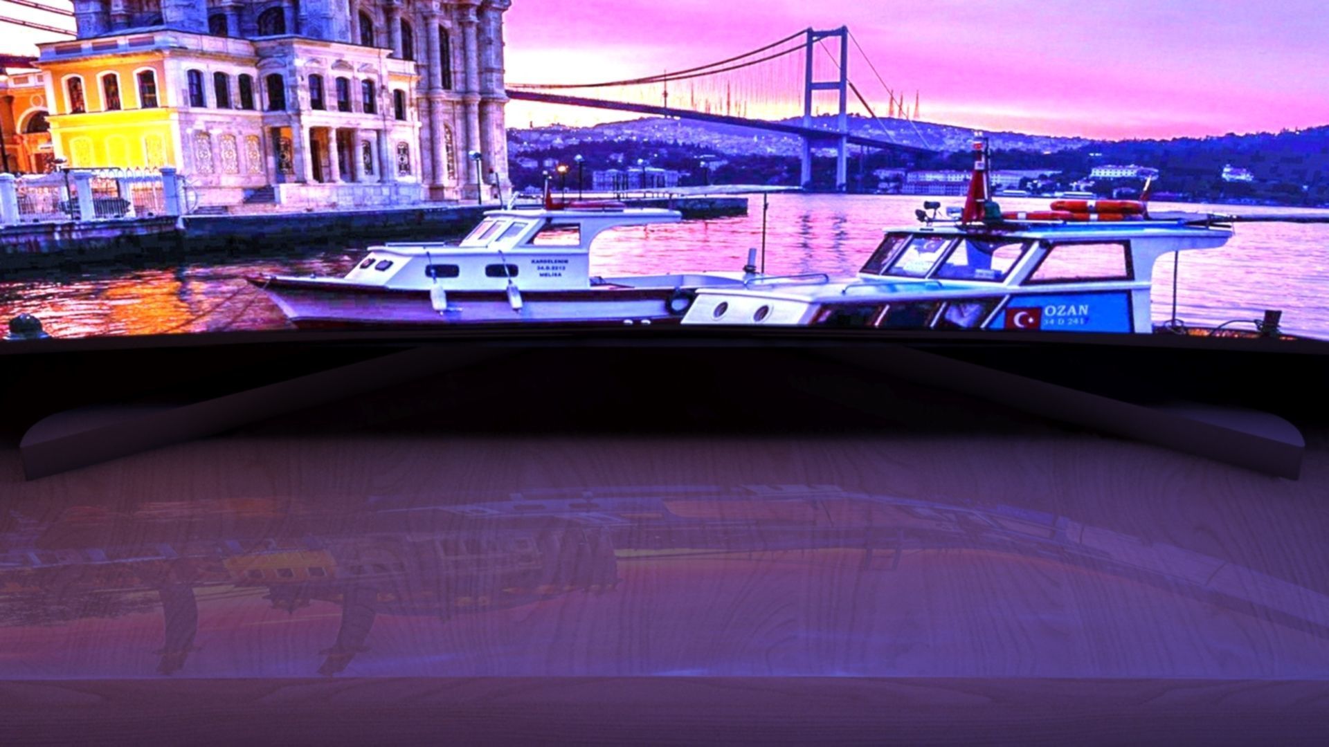 Curved TV Low-poly 3D model_4