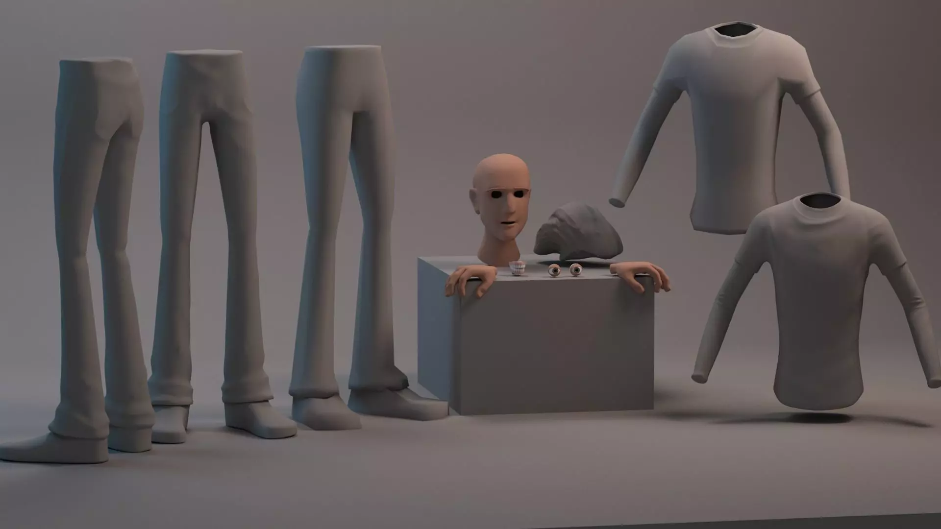 Stylized Male character Free low-poly 3D model
