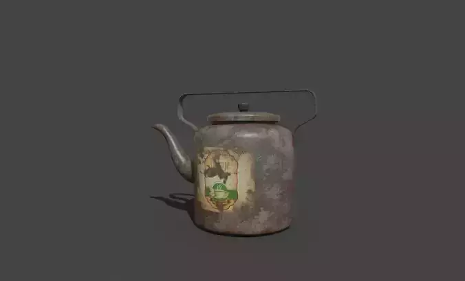 OLD TEAPOT Low-poly 3D model