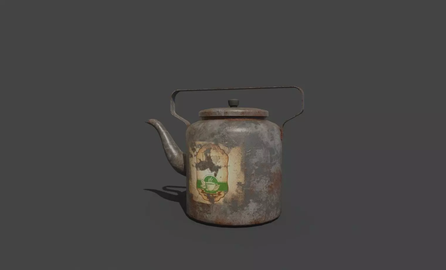 OLD TEAPOT Low-poly 3D model