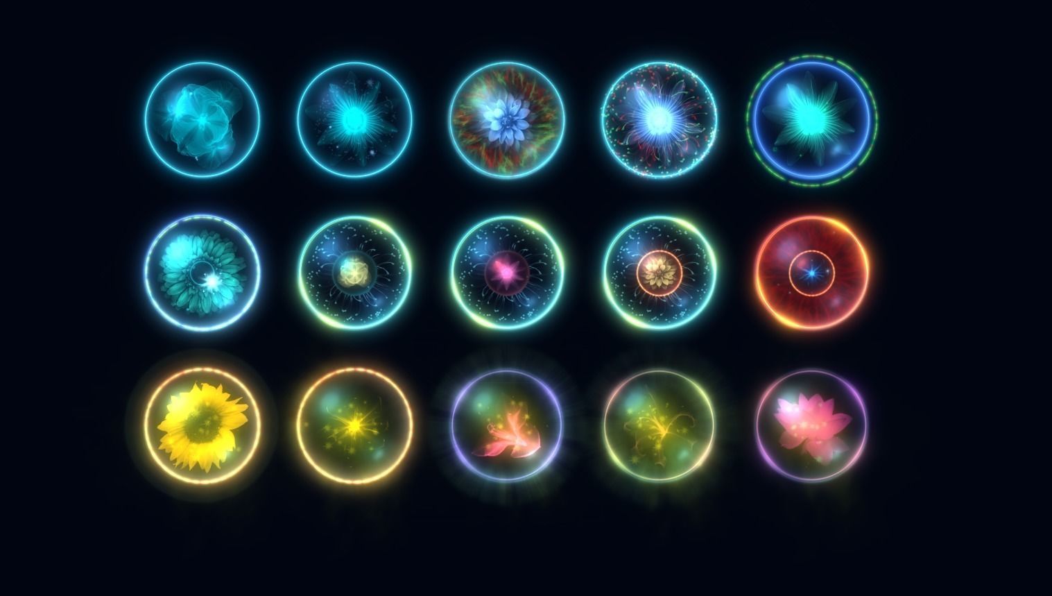 Bubble Particles 2D 3D Low-poly 3D model_4