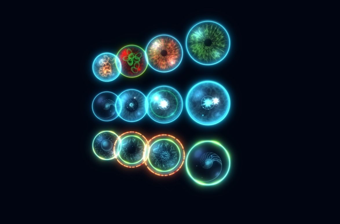 Bubble Particles 2D 3D Low-poly 3D model_5