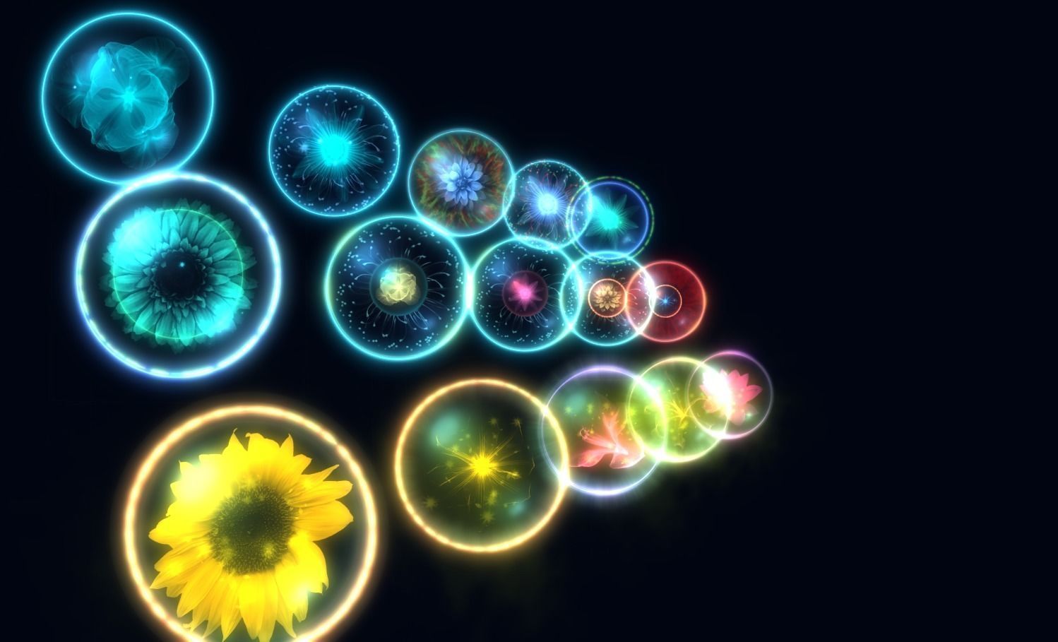 Bubble Particles 2D 3D Low-poly 3D model_10