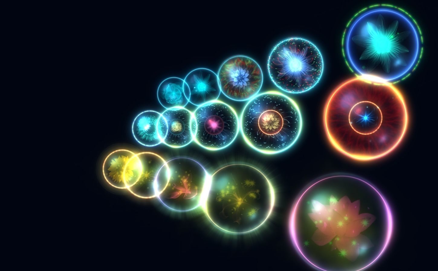 Bubble Particles 2D 3D Low-poly 3D model_9