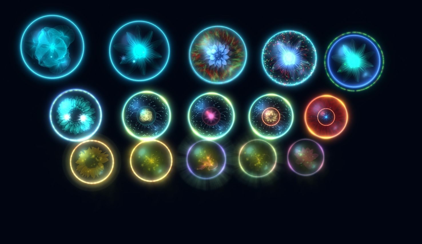 Bubble Particles 2D 3D Low-poly 3D model_11