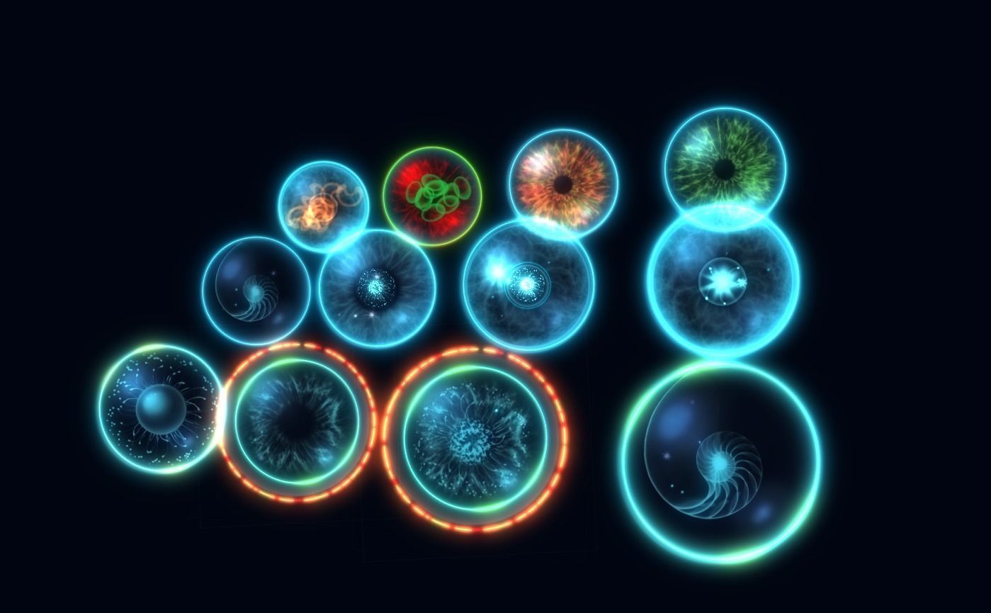 Bubble Particles 2D 3D Low-poly 3D model_17