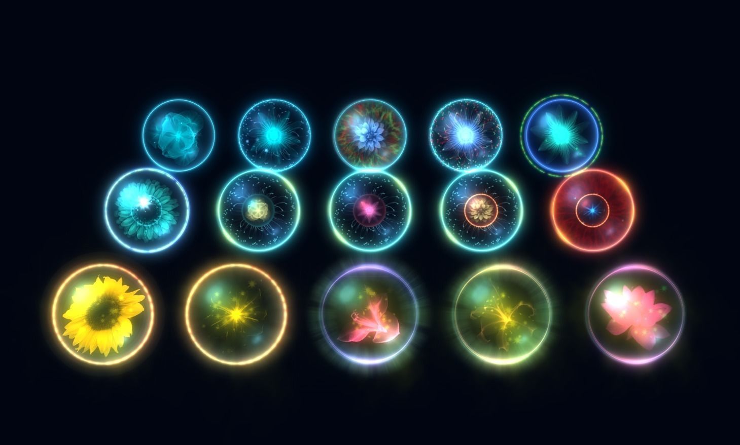 Bubble Particles 2D 3D Low-poly 3D model_22