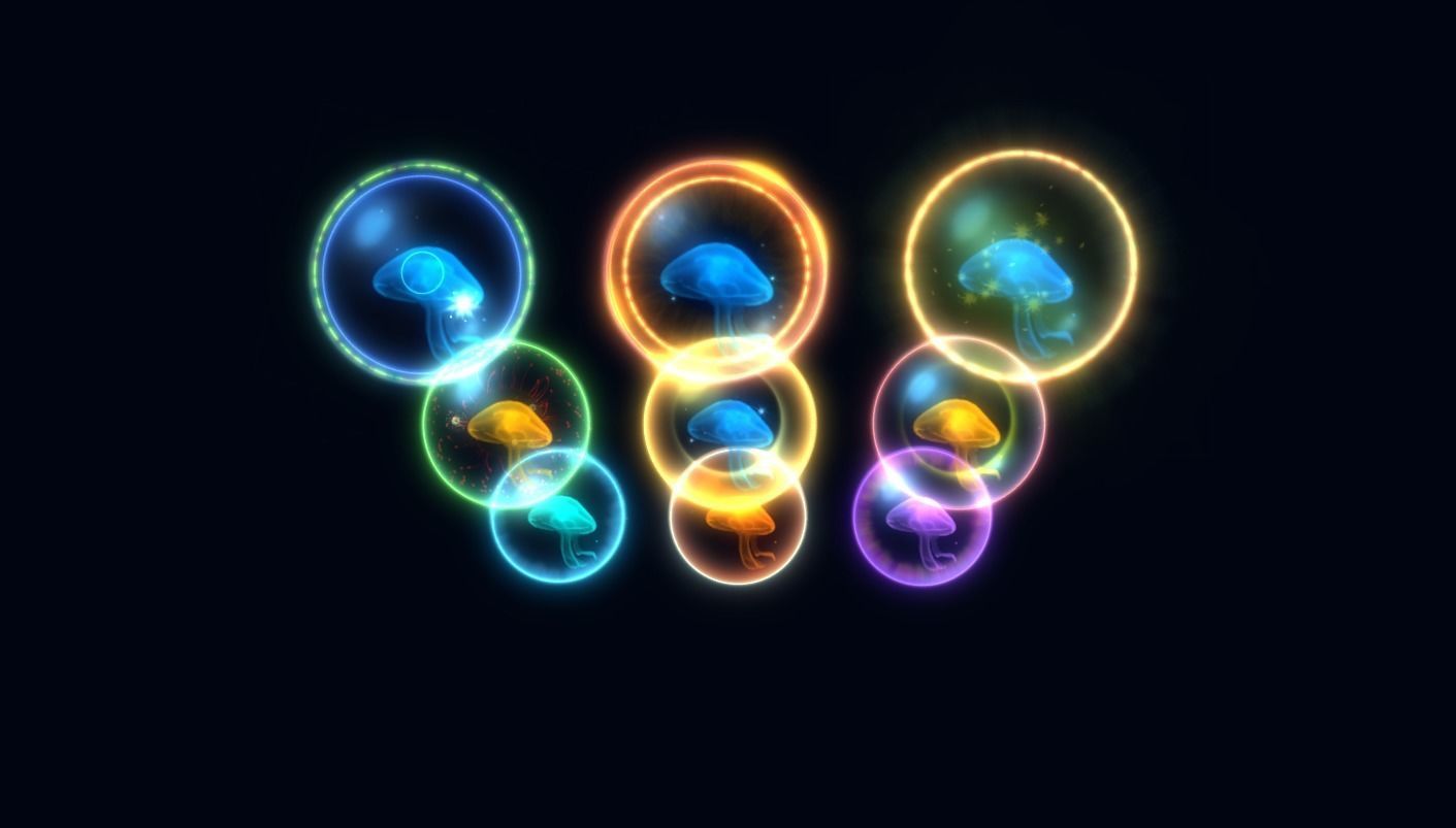 Bubble Particles 2D 3D Low-poly 3D model_21