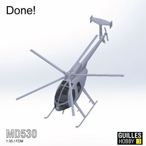 MD530 HELICOPTER - SCALE MODEL - ASSEMBLY KIT 3D print model_4