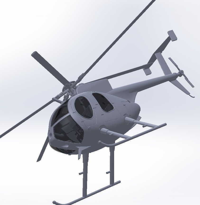 MD530 HELICOPTER - SCALE MODEL - ASSEMBLY KIT 3D print model_5