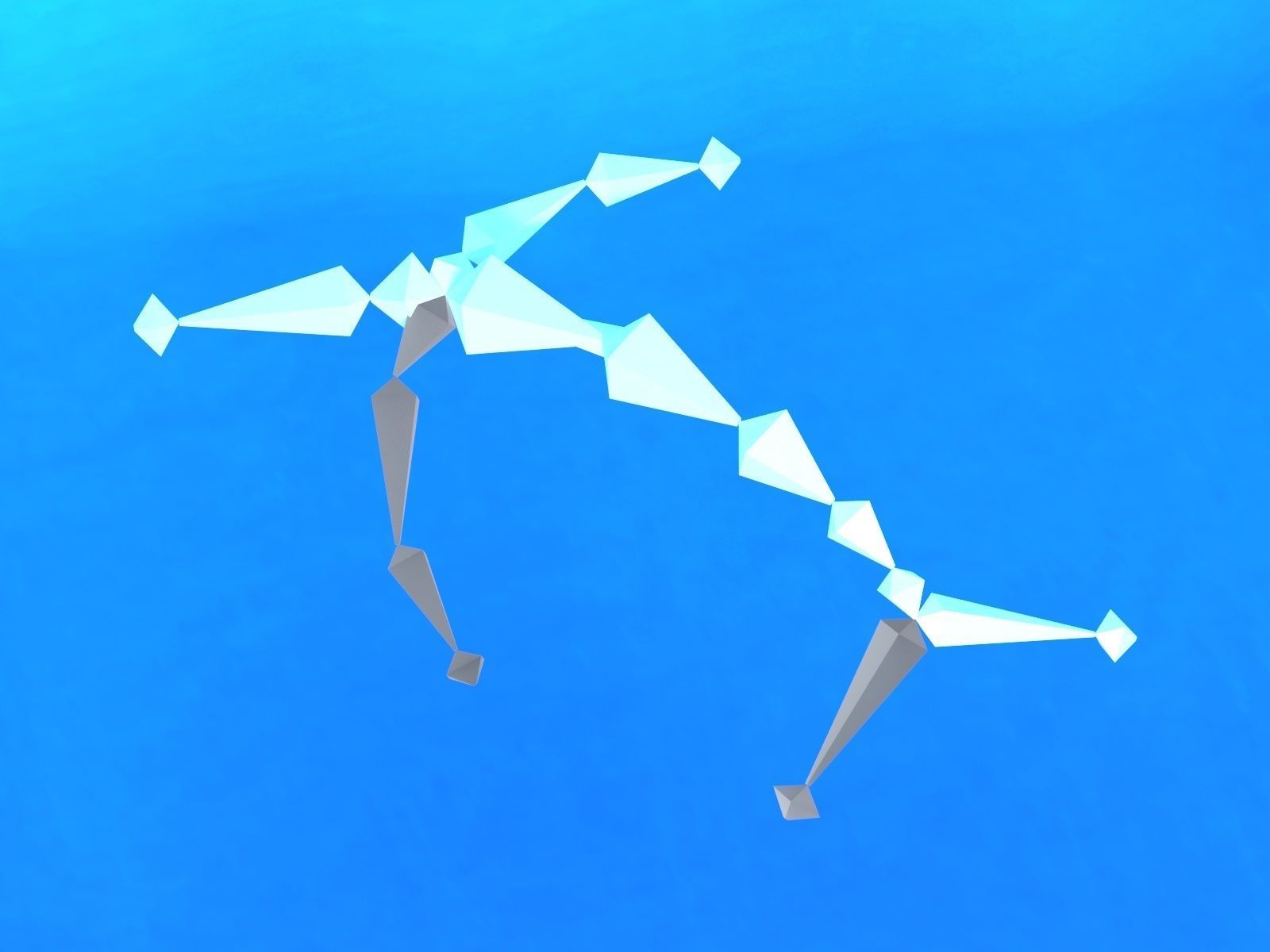 Humpback Whale Low-poly 3D model_8